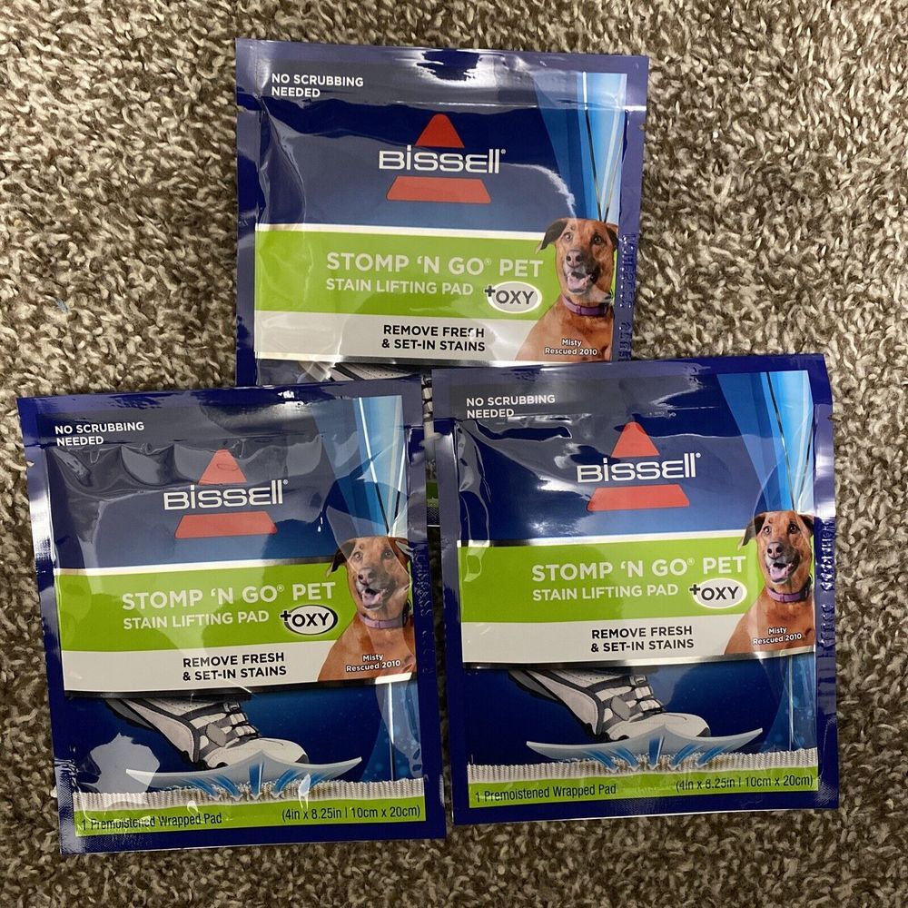Bissell Stomp 'n Go Pet Stain Lifting Pads - Lot Of 3